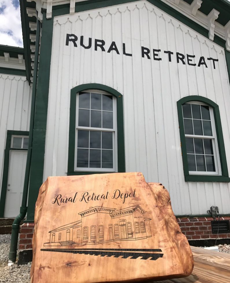 Rural Retreat Depot Decorative Board