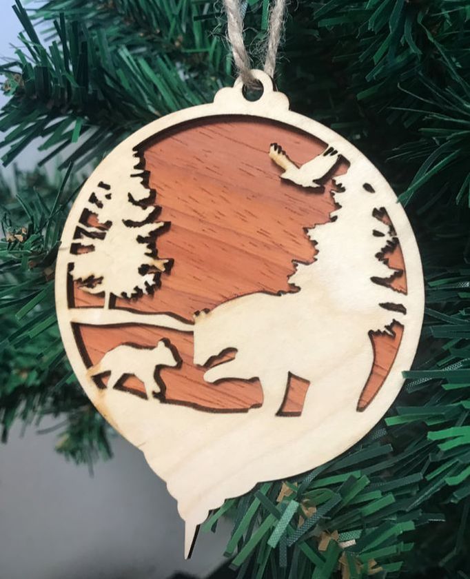 2 Layer Bear Ornament