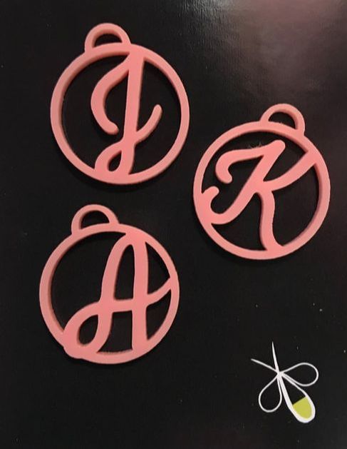 Bridesmaid Monogram Pendants