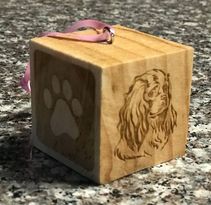 Dog Block Ornament