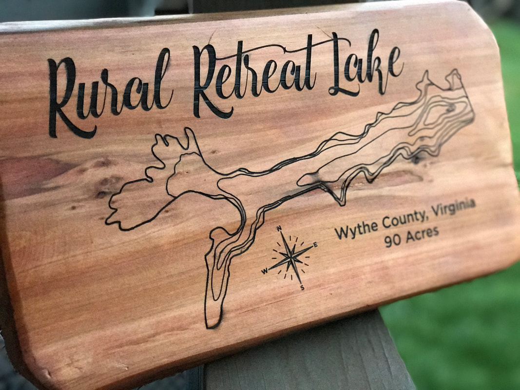 Rural Retreat Lake Decorative Board