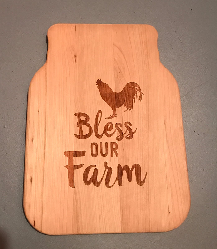 Bless this Farm Mason Jar Cutting Board