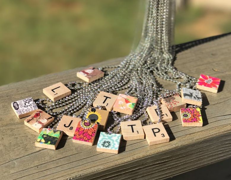 Decorative Scrabble Tile Necklaces